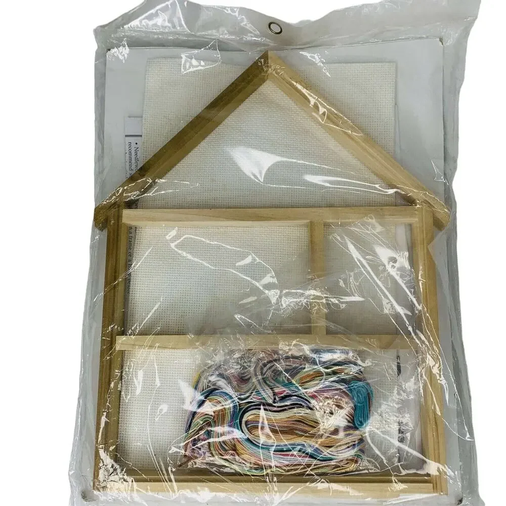 BUCILLA Baby Collection God Bless Babies Bear Cross Stitch Kit Hutch 9 x 12 New